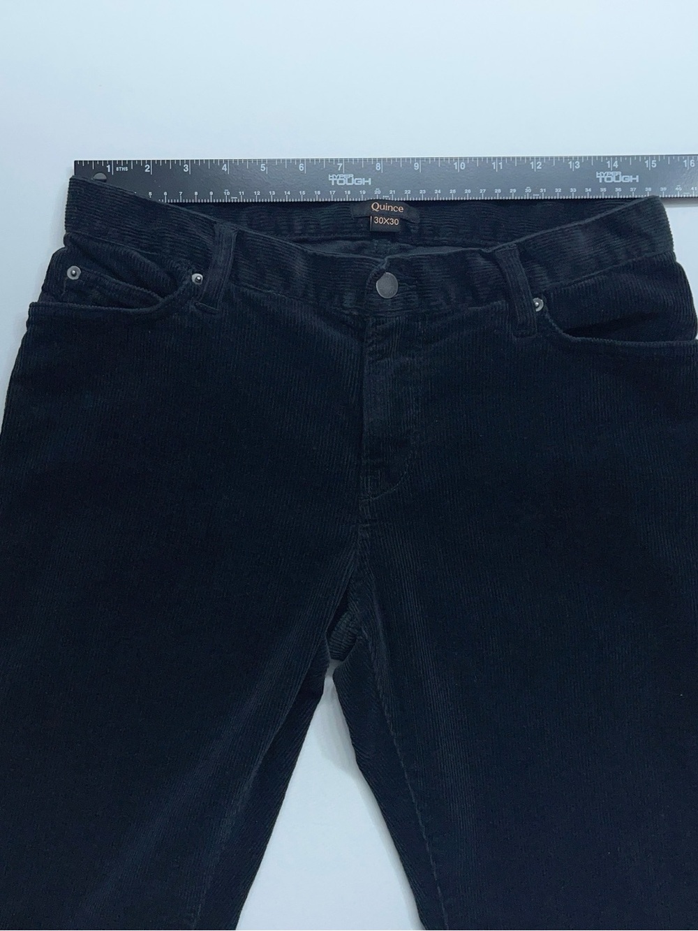Quince Corduroy 5-Pocket Pants Mens Size 30x30 Slim Black Organic Cotton Spandex - Picture 6 of 12